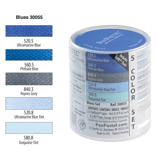PANPASTEL Artist Pastel Blues Set x 5