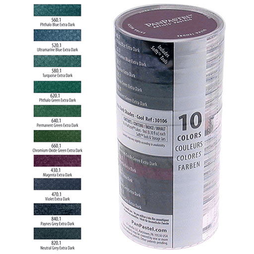 PANPASTEL Artist Pastel Extra Dark Shades Set x 10