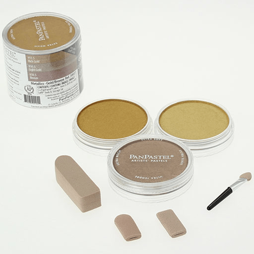 PANPASTEL Artist Pastel Metallics I - Golds & Bronze Set x 3