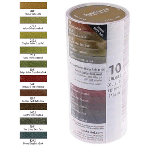 PANPASTEL Artist Pastel Extra Darks Warm Set x 10