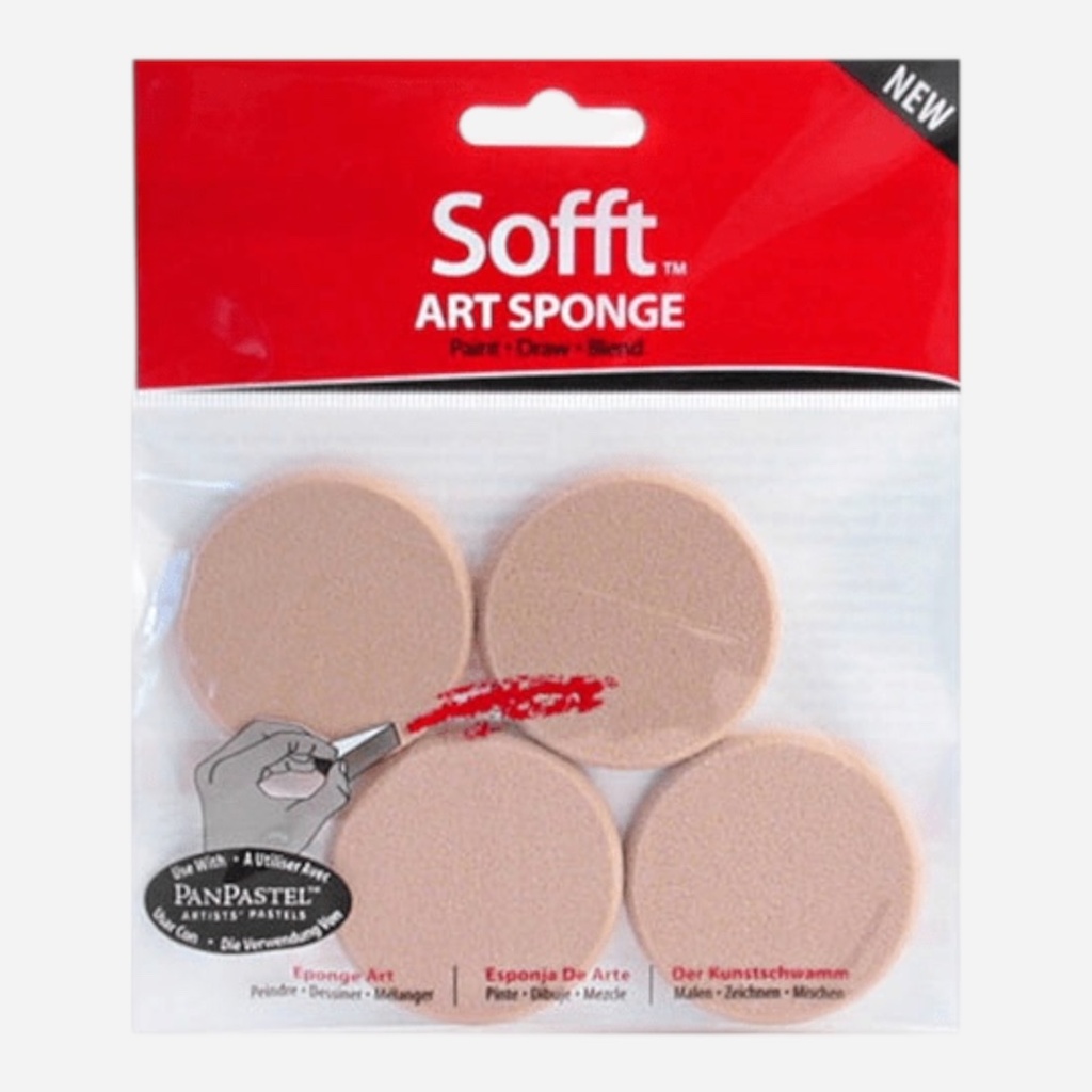 PANPASTEL Sofft Round Art Sponge x 4