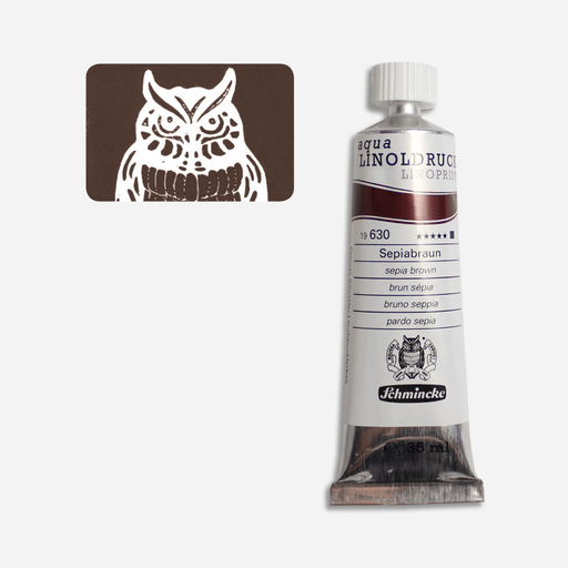 SCHMINCKE Aqua Linoprint Ink 35ml Sepia Brown