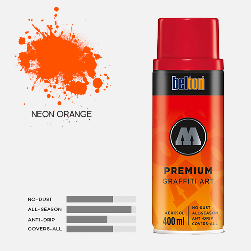 MOLOTOW Premium Spray Paint 400ml 233 Neon Orange