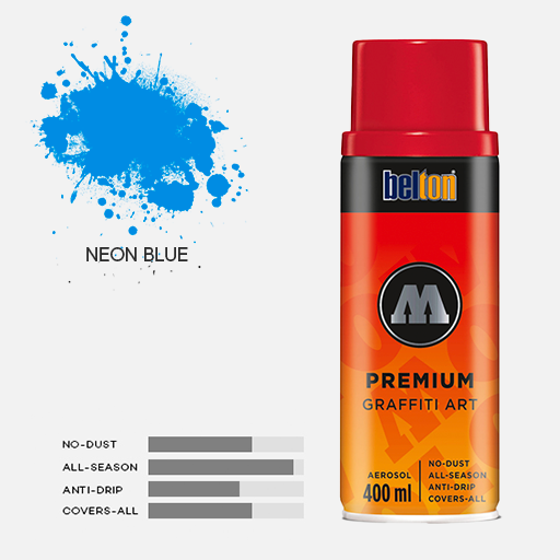 MOLOTOW Premium Spray Paint 400ml 235 Neon Blue