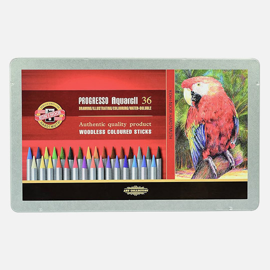 KOH-I-NOOR Progresso Woodless Watercolor Pencil Set x 36