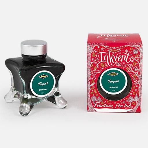 DIAMINE Inkvent Red Shimmer Fountain Pen Ink 50ml Tempest