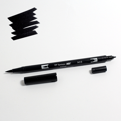 TOMBOW Dual Brush Pen Black