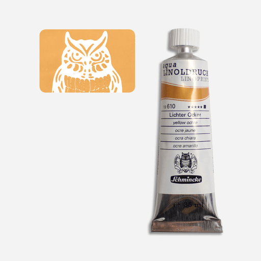 SCHMINCKE Aqua Linoprint Ink 35ml Yellow Ochre