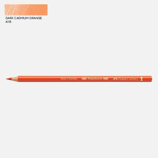 FABER-CASTELL Polychromos Color Pencil Dark Cadmium Orange