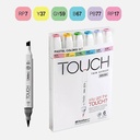 SHINHAN Touch Brush Twin Marker Pastel Color Set x 6