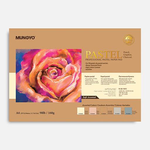 MUNGYO Pastel Paper Pad 160gsm A4 Soft Colors x 30