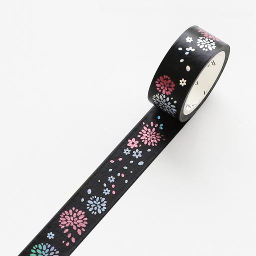 BGM Washi Tape 15mm Ka Night Flowers