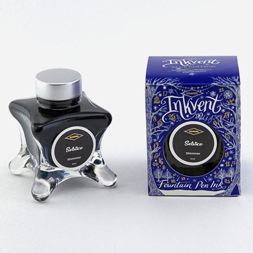 DIAMINE Inkvent Blue Shimmer Fountain Pen Ink 50ml Solstice