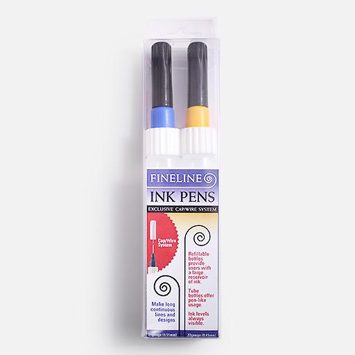 FINELINE Applicator Ink Pen Set x 2
