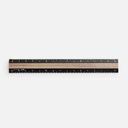 MIDORI Aluminium Wooden Ruler 15cm Brown