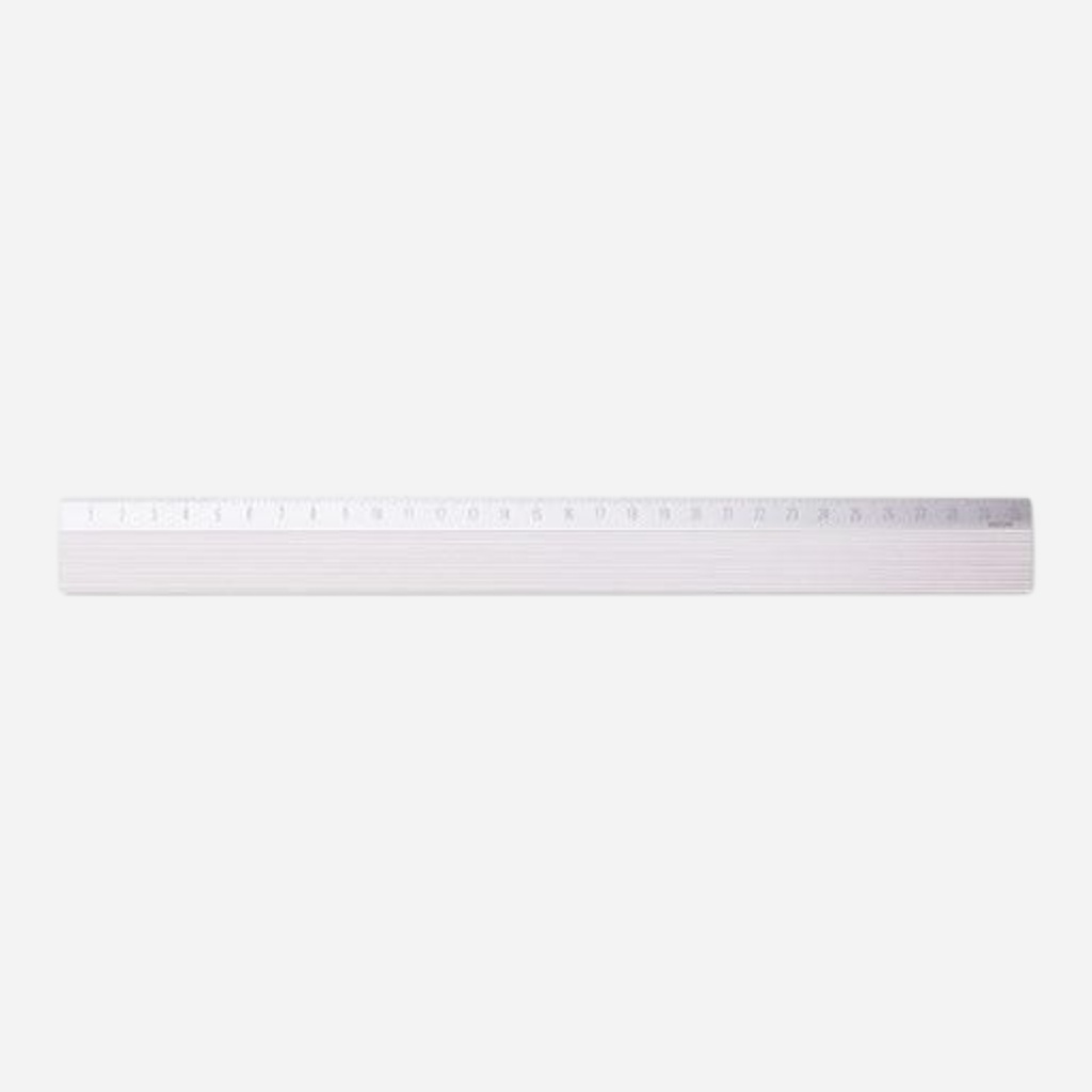 MIDORI Anti-Slip Aluminium Ruler 30cm Silver