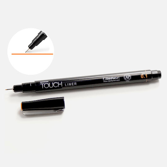 SHINHAN Touch Liner Colored Drawing Pen 0.1mm Orange