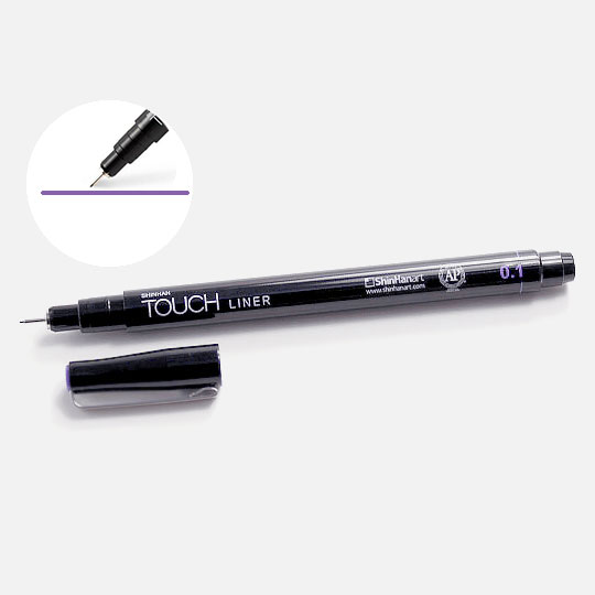 SHINHAN Touch Liner Drawing Pen 0.1mm Purple