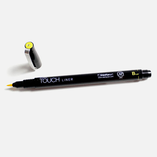 SHINHAN Touch Liner Brush Pen Yellow