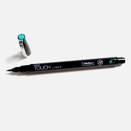 SHINHAN Touch Liner Brush Pen Green