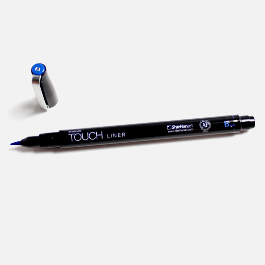 SHINHAN Touch Liner Brush Pen Blue