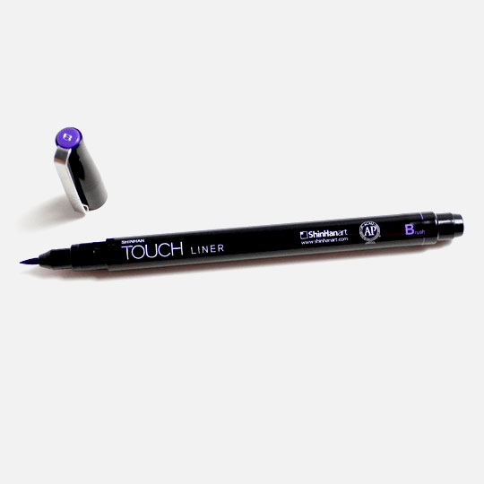 SHINHAN Touch Liner Brush Pen Purple