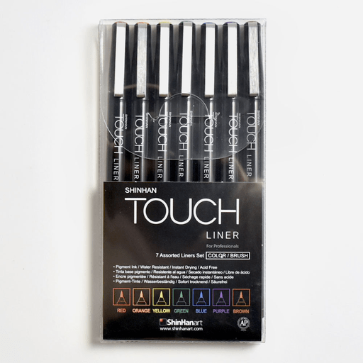SHINHAN Touch Liner Brush Pen Set x 7