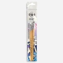 KOH-I-NOOR White Taklon Flat Brush Set x 3