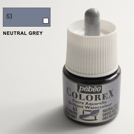 PEBEO Colorex Watercolor Ink 45ml 63 Neutral Grey