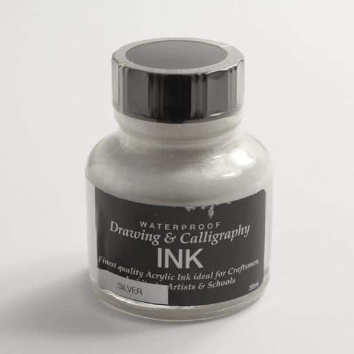 DIAMINE Waterproof Drawing & Calligraphy Acrylic Ink 30ml Silver