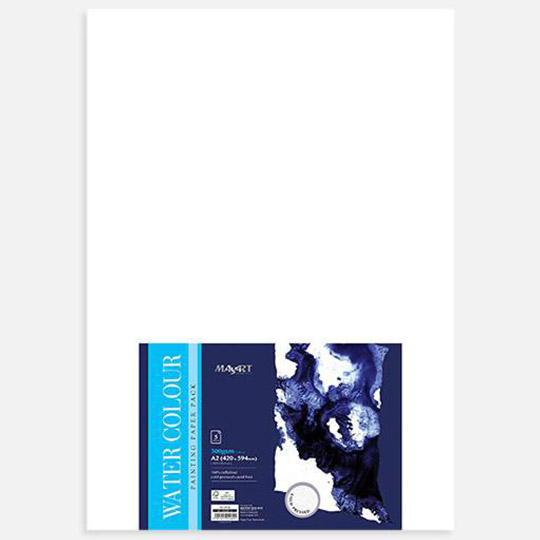 MAYART Watercolor Paper 100% Cotton 300gsm Cold Press A1