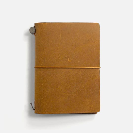TRAVELER'S Passport Leather Camel