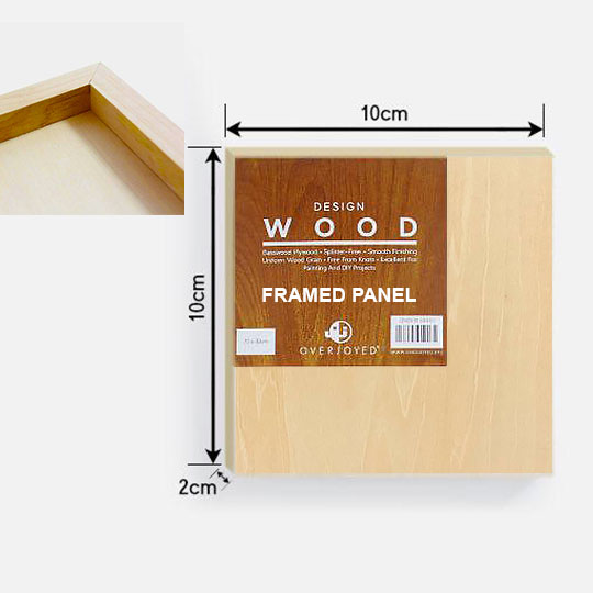OVJ Basswood Wood Panel Square 2cm x 10cm x 10cm