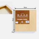 OVJ Basswood Wood Panel Square 2cm x 10cm x 10cm