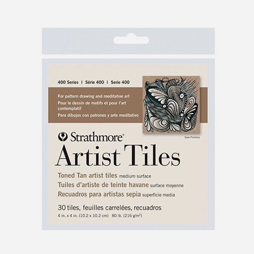 STRATHMORE 400 Series Toned Tan Artist Tiles 216gsm 4” x 4” x 30