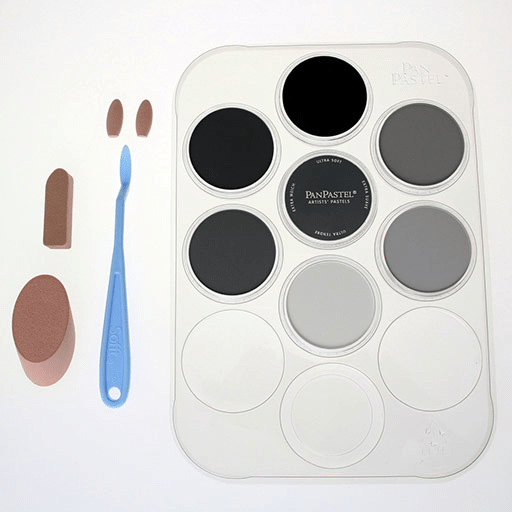 PANPASTEL Artist Pastel Grey Scale Set x 7