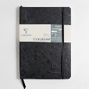 CLAIREFONTAINE Age Bag Thread Bound Grid Bullet Journal 90gsm A5 x 96 Black
