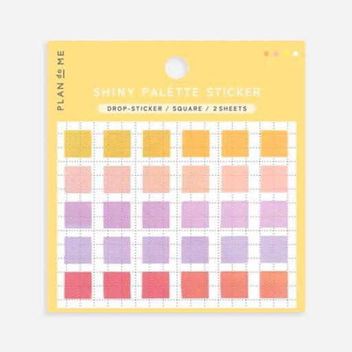 PLANDOME Shiny Palette Square Sticker Yellow