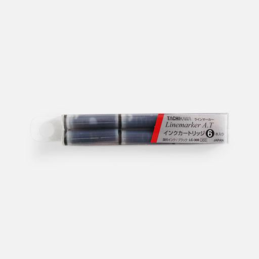 TACHIKAWA Linemarker Cartridge Black x 6