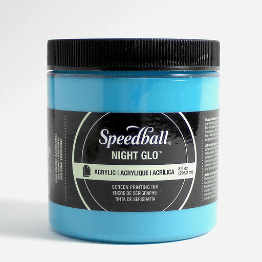 SPEEDBALL Night Glo Acrylic Screen Printing Ink 236ml Blue