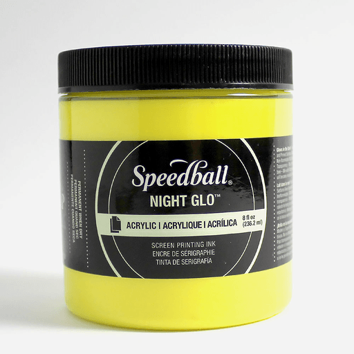SPEEDBALL Night Glo Acrylic Screen Printing Ink 236ml Yellow