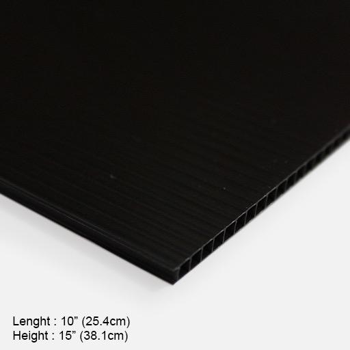 OVJ Plastic Corrugated Board 10” x 15” Black