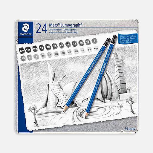 STAEDTLER Mars Lumograph Graphite Pencil Set x 24