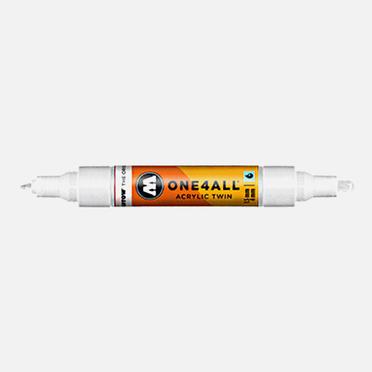 MOLOTOW One4All Acrylic Twin Marker 1.5mm / 4mm 160 Signal White
