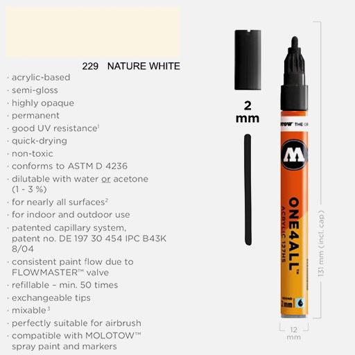MOLOTOW One4All Acrylic Marker 2mm 229 Nature White