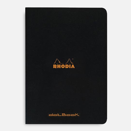 RHODIA Classic Dot Stapled Notebook 80gsm A4 x 24 Black
