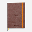 RHODIA Ivory Paper Grid Softcover Goal Book 90gsm A5 x 120 Chocolate