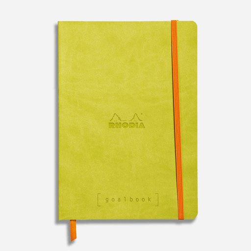 RHODIA Ivory Paper Softcover Goal Book 90gsm Grid A5 x 120 Anise Green