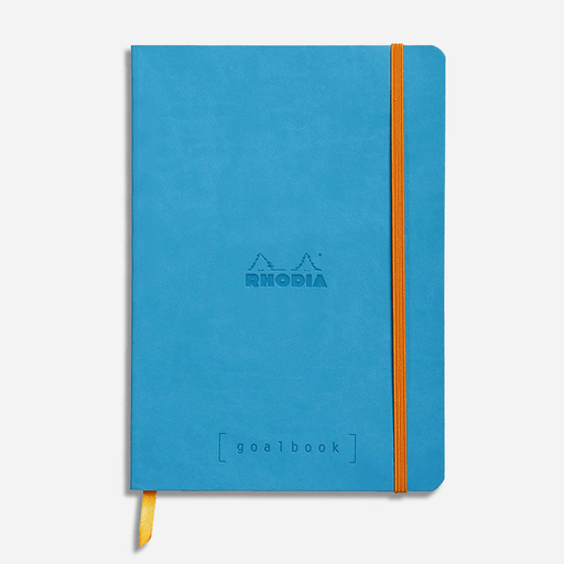 RHODIA Ivory Paper Grid Softcover Goal Book 90gsm A5 x 120 Turquoise