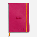 RHODIA Ivory Paper Grid Softcover Goal Book 90gsm A5 x 120 Raspberry